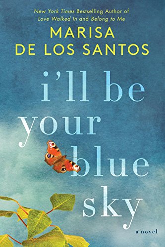 Book cover: "I'll Be Your Blue Sky" with a butterfly and leaves.