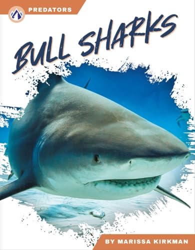 Book cover featuring a bull shark swimming in blue ocean water.