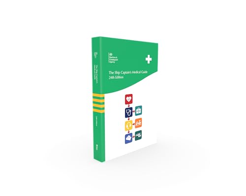 Green medical guide book with a white cross, 24th edition.