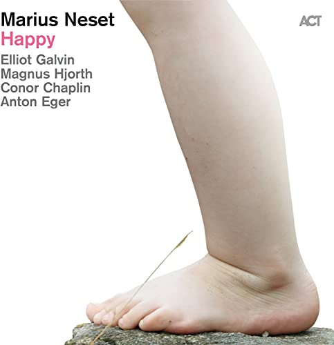 CD cover for Marius Neset’s “Happy” featuring a close-up of a bare foot.