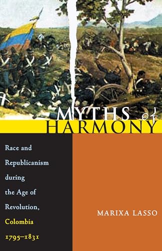 Book cover: “Myths of Harmony” with a historical painting background.