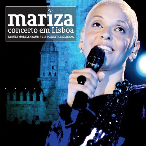CD cover: Mariza singing into a microphone, Lisbon castle backdrop.