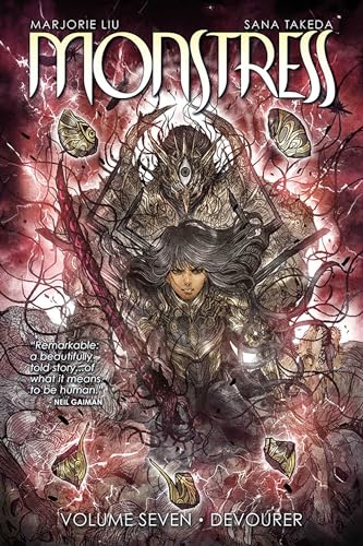 Comic book cover featuring a woman in ornate armor and swirling red energy.