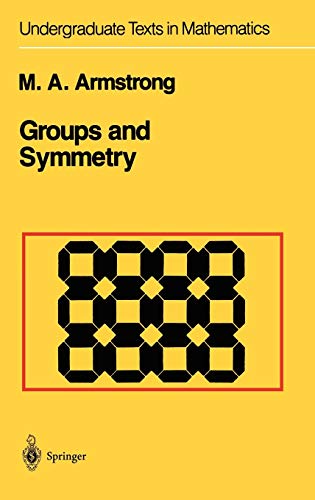 Yellow book cover with geometric pattern and text: "Groups and Symmetry.