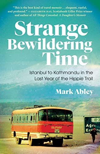 Book cover: red and white bus on a dusty road, text overlay.