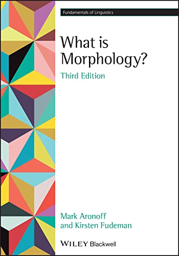 Book cover: "What is Morphology?" with colorful geometric pattern.