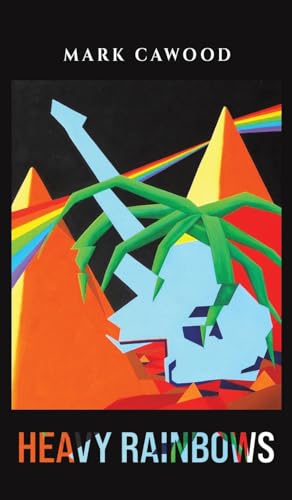 Book cover: abstract geometric shapes in orange, blue, and green, with rainbow.