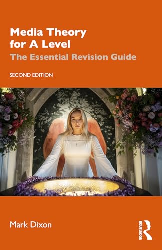 Book cover titled Media Theory for A Level featuring a woman in white robes.
