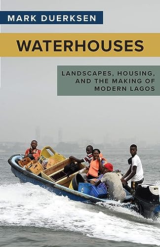 Book cover: “Waterhouses” depicts a boat with people on Lagos waters.