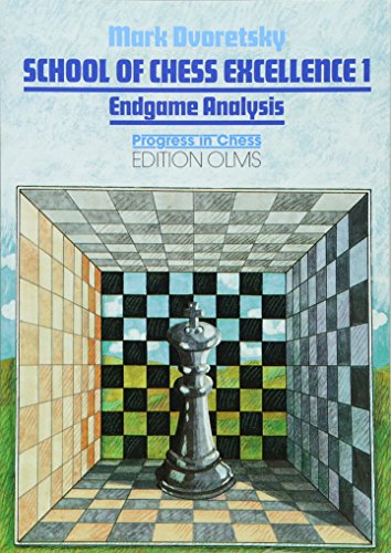 Chess book cover with a black king in a checkered, cubic room.