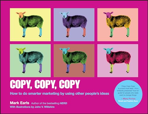 Book cover with repeating colorful sheep images and bold "COPY, COPY, COPY" text.