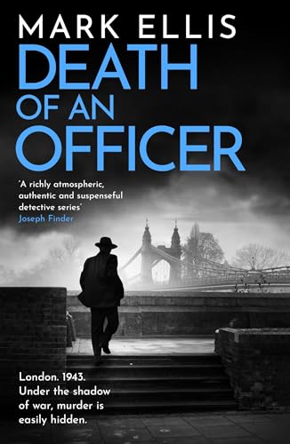 Book cover: man with back to viewer, London Bridge in fog.