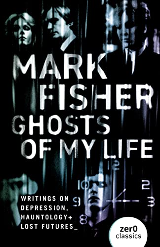 Book cover with ghostly, dark portraits and white text against a black background.