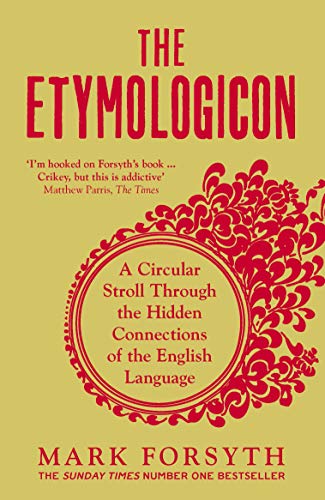 Book cover with red text and ornate circular design on a gold background.