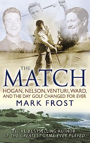 Book cover showing a golfer, portraits of men, and a coastal golf course.