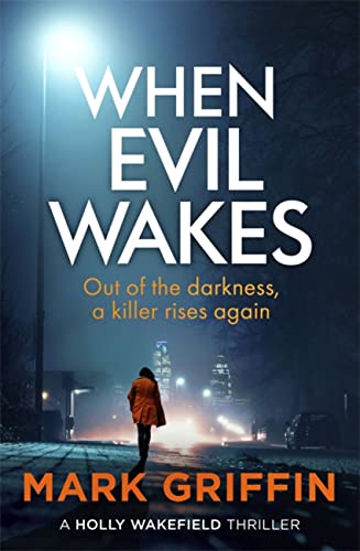 Book cover showing a person in a coat walking down a dark, foggy street.