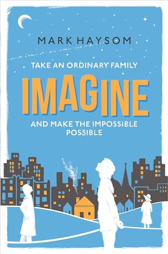Book cover for "Imagine" with silhouetted figures and a crescent moon.