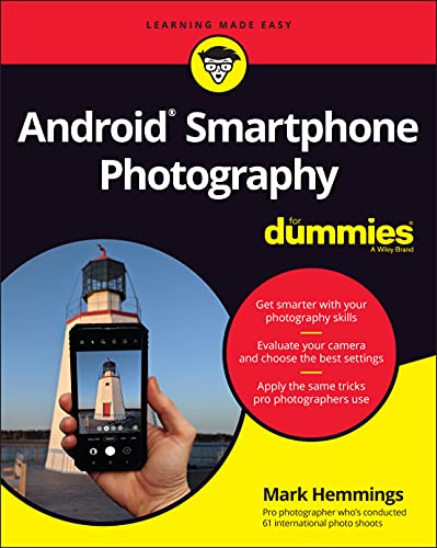 Book cover: "Android Smartphone Photography For Dummies" with lighthouse image.