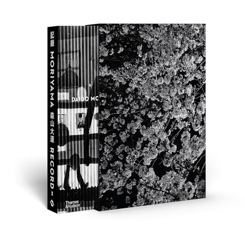 A black and white photo book titled Daido Moriyama Record 2 showing cherry blossoms.