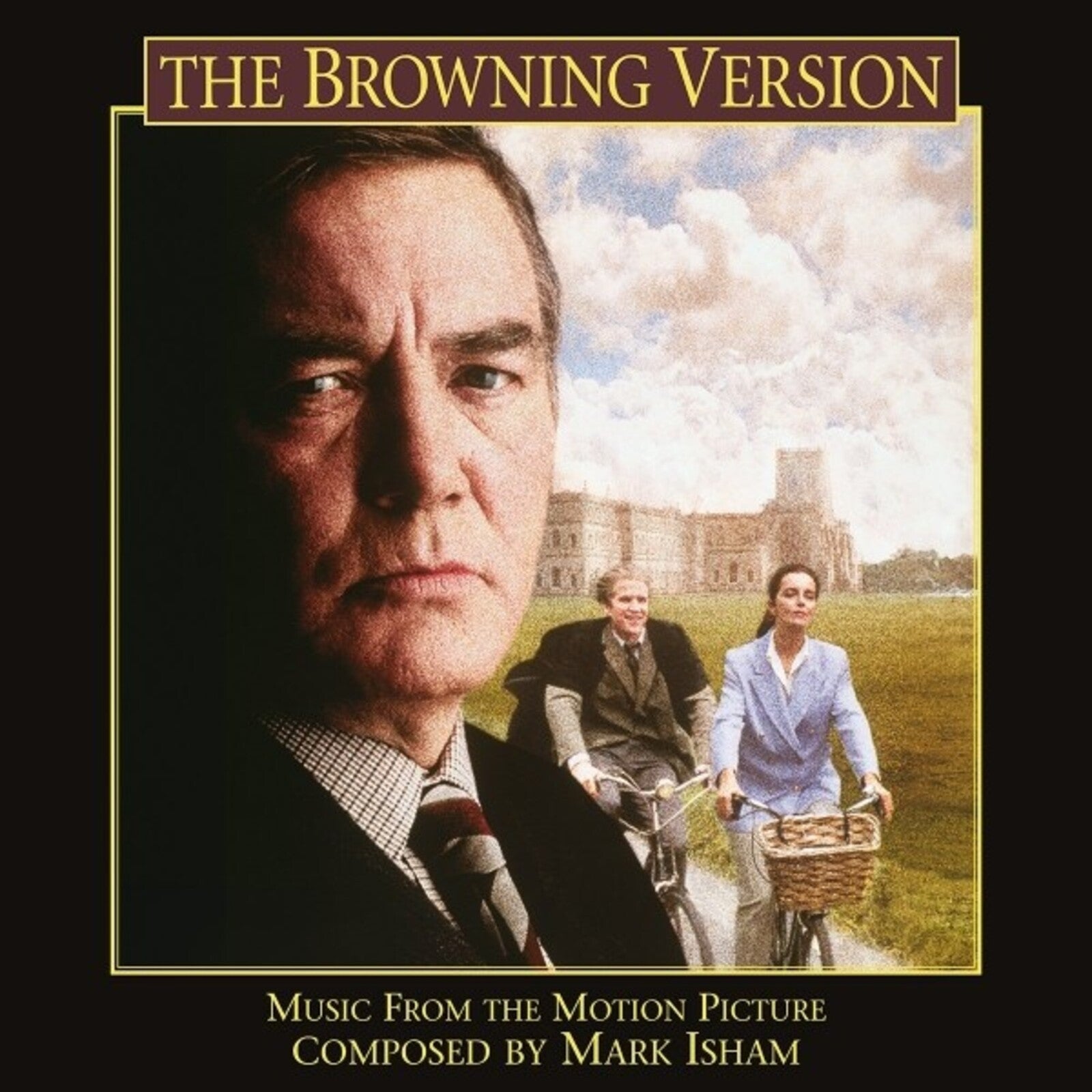 CD cover for "The Browning Version" soundtrack featuring a man’s face and building.