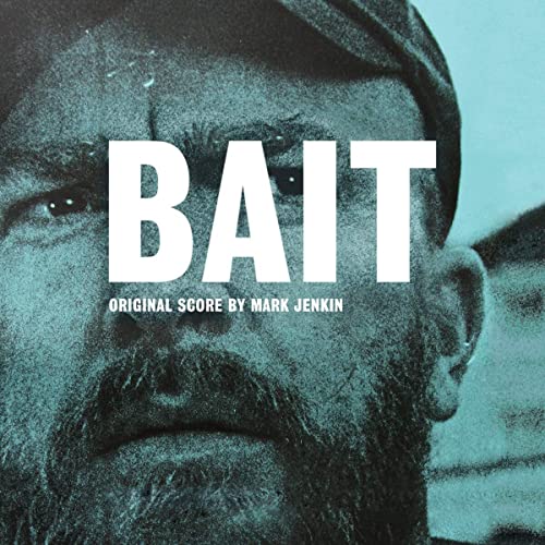 Close-up of a bearded man in teal tones with the text BAIT and Mark Jenkin.