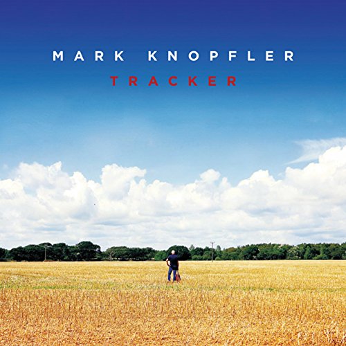 Album cover for Mark Knopfler’s “Tracker” featuring a field and sky.