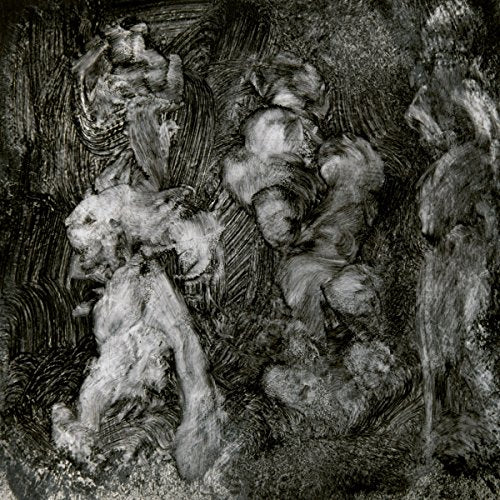 The image depicts a black-and-white illustration of animals in a dark, abstract environment. Alt text: Black and white abstract illustration of animals in a dark setting.