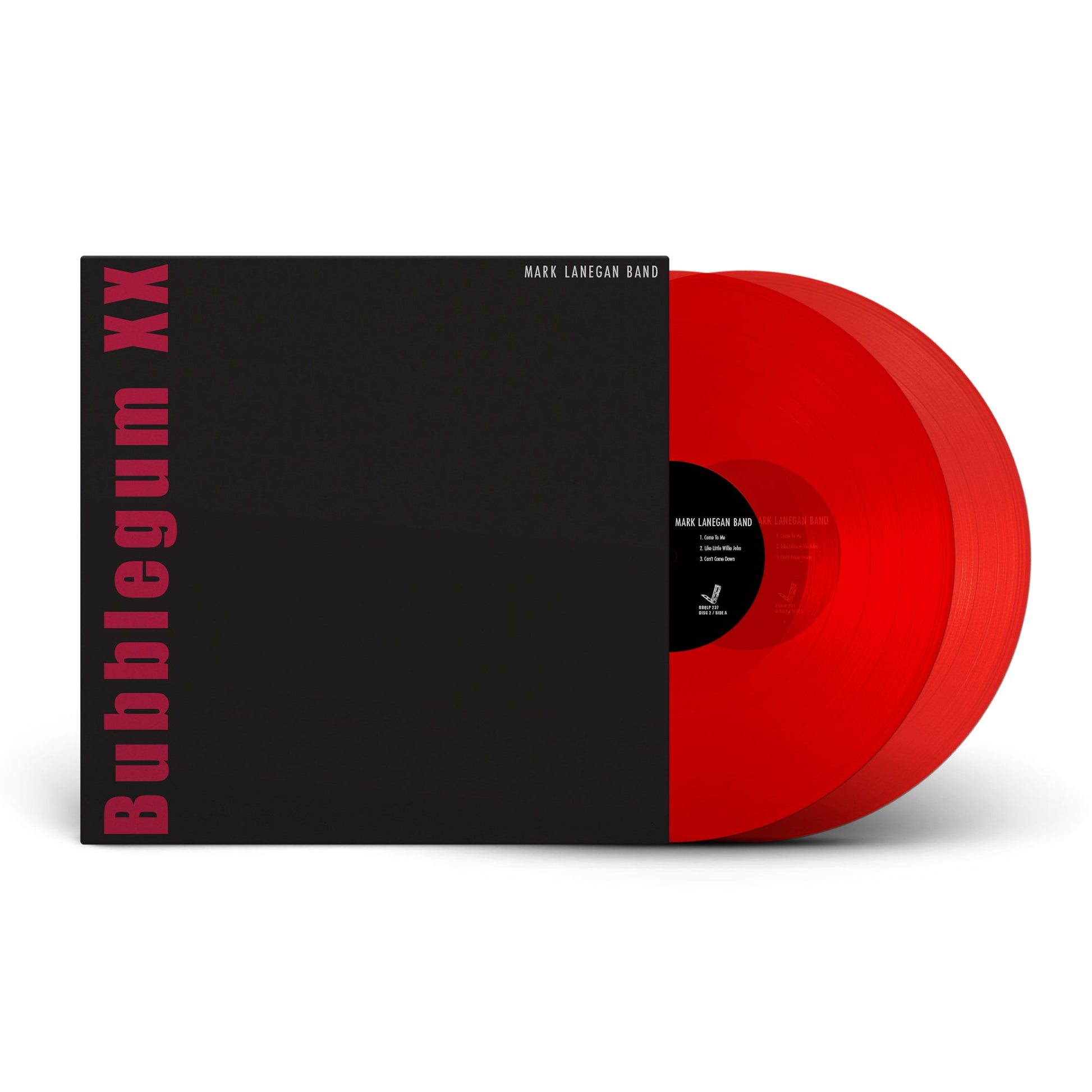 Mark Lanegan’s “Bubblegum” vinyl record: black cover, bright red disc.