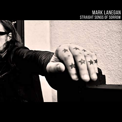 Mark Lanegan album cover: man with star tattoos, black and white.