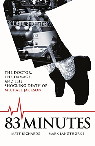 Book cover depicting a shoe, ambulance, and police tape related to Michael Jackson’s death.