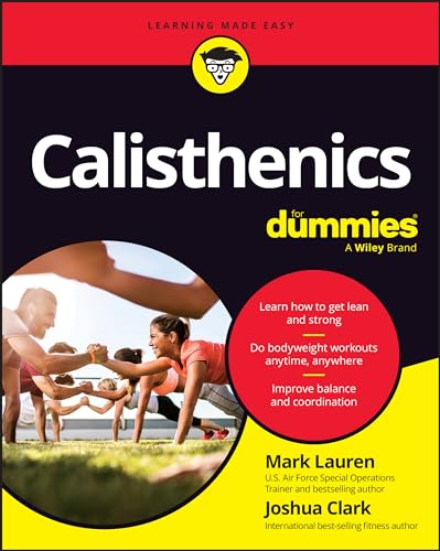 Book cover for Calisthenics For Dummies featuring a photo of people doing push-ups outdoors.
