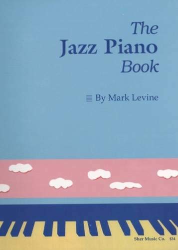 Cover of The Jazz Piano Book by Mark Levine featuring clouds and piano keys.