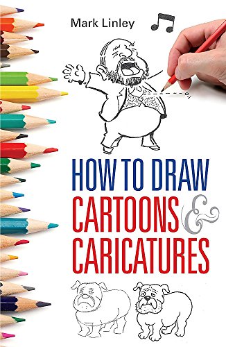 Book cover with cartoon drawings, colored pencils, and hand sketching.