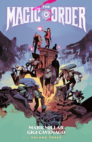 Cover of “The Magic Order Volume 3” comic book with figures and ruins.