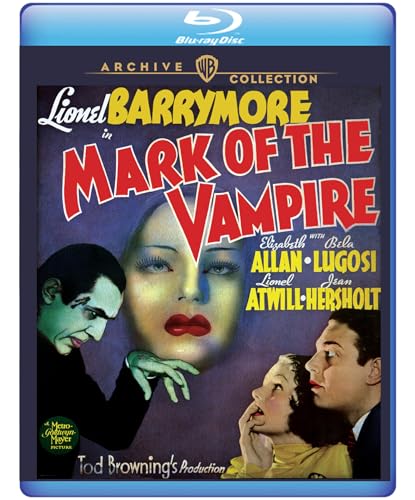 Blu-ray cover for Mark of the Vampire featuring Bela Lugosi and cast members.