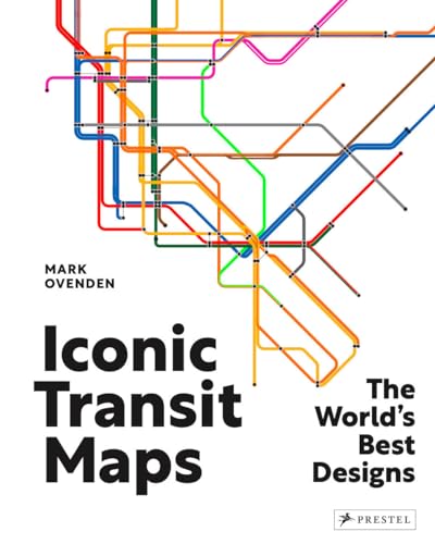 Book cover with a colorful transit map diagram and the title Iconic Transit Maps.