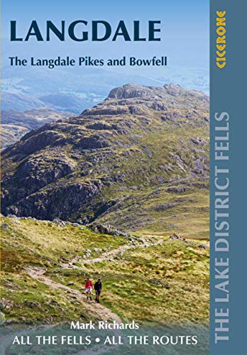 Book cover depicting Langdale Pikes and Bowfell mountains with hikers.