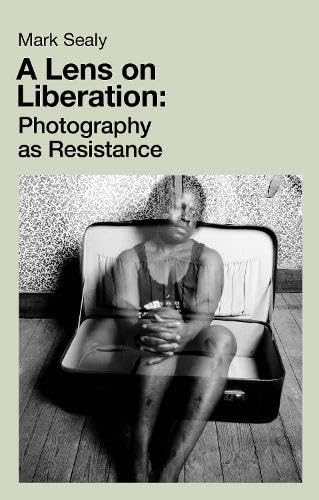 Book cover featuring a double-exposed black and white photograph of a person in a suitcase.