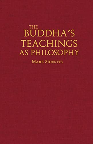 Red book cover with gold text: "The Buddha's Teachings As Philosophy.