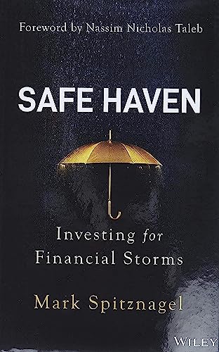 Book cover: "Safe Haven" with an umbrella image and author Mark Spitznagel.