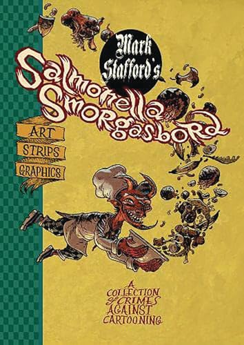 Book cover with grotesque cartoon imagery, red devil chef, and bold title.