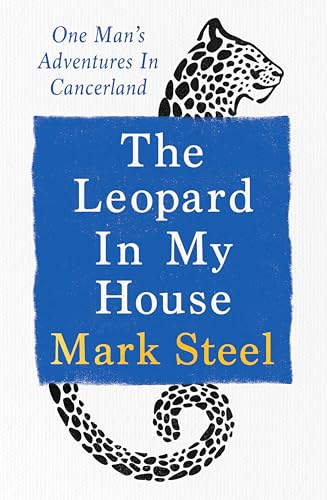 Book cover with leopard illustration and white text on a blue background.