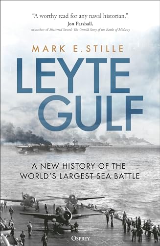 Book cover for “Leyte Gulf,” depicting a naval battle scene.