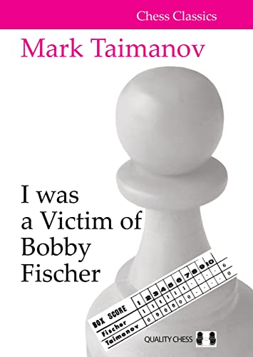 Book cover: "I was a Victim of Bobby Fischer" with a chess piece.