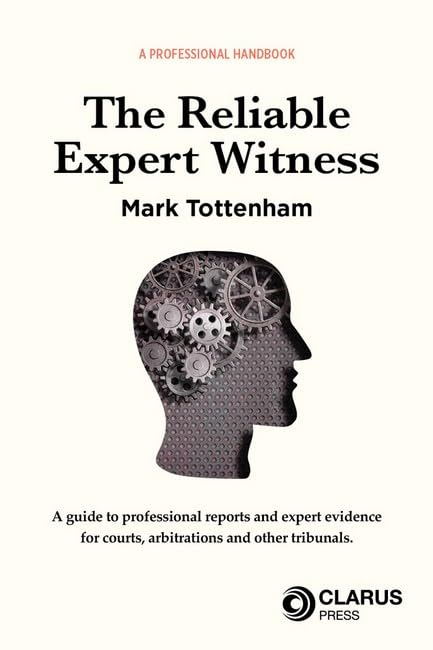 Book cover: "The Expert Reliable Witness" with a mechanical brain illustration.