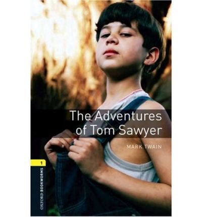 Book cover: “The Adventures of Tom Sawyer” featuring a young boy.