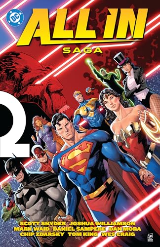 Comic book cover featuring Superman, Wonder Woman, and other DC superheroes.