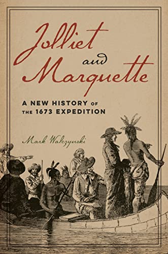 Book cover depicting explorers and Indigenous people in a canoe.