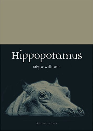 Book cover featuring a grayscale portrait of a hippopotamus head.