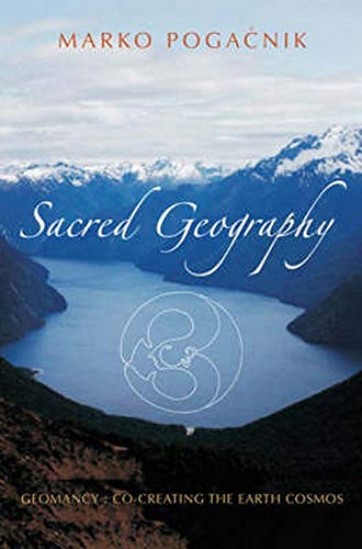 Book cover with mountain lake backdrop and a spiral symbol.